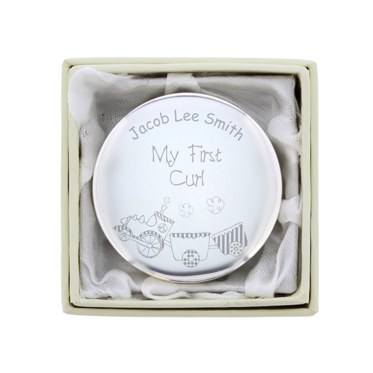Personalised Train My First Curl Trinket Box: 8 - Trinket Boxes By Gift Moments