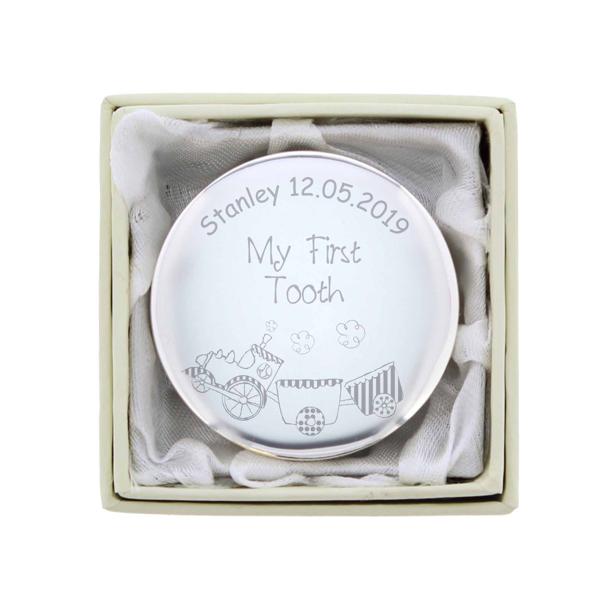 Personalised Train My First Tooth Trinket Box: 3 - Trinket Boxes By Gift Moments