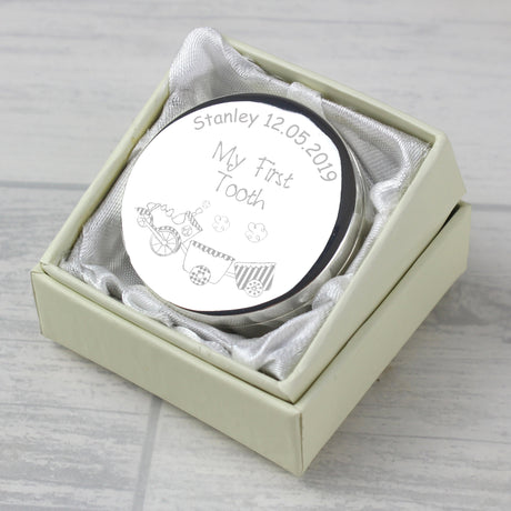 Personalised Train My First Tooth Trinket Box: 4 - Trinket Boxes By Gift Moments