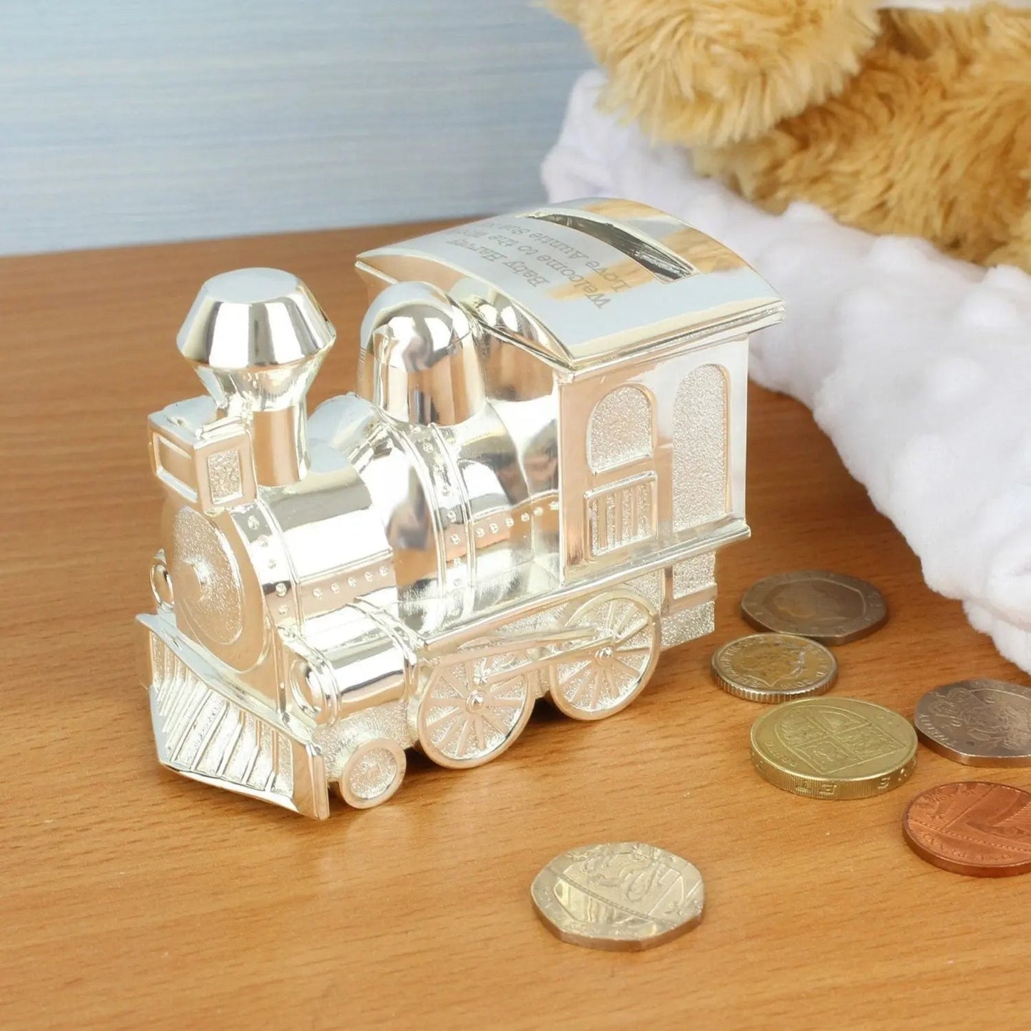 Personalised Train Money Box: 1 - Money Boxes By Gift Moments