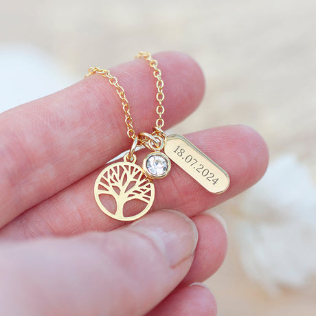 Personalised Tree of Life Charms Necklace: 1 - Necklaces By Gift Moments