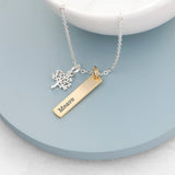 Personalised Tree of Life Bar Necklace: 4 - Necklaces By Gift Moments