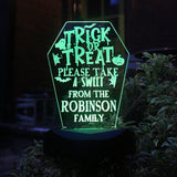 Personalised Trick or Treat Halloween Solar Light: 8 - Solar Lights By Gift Moments