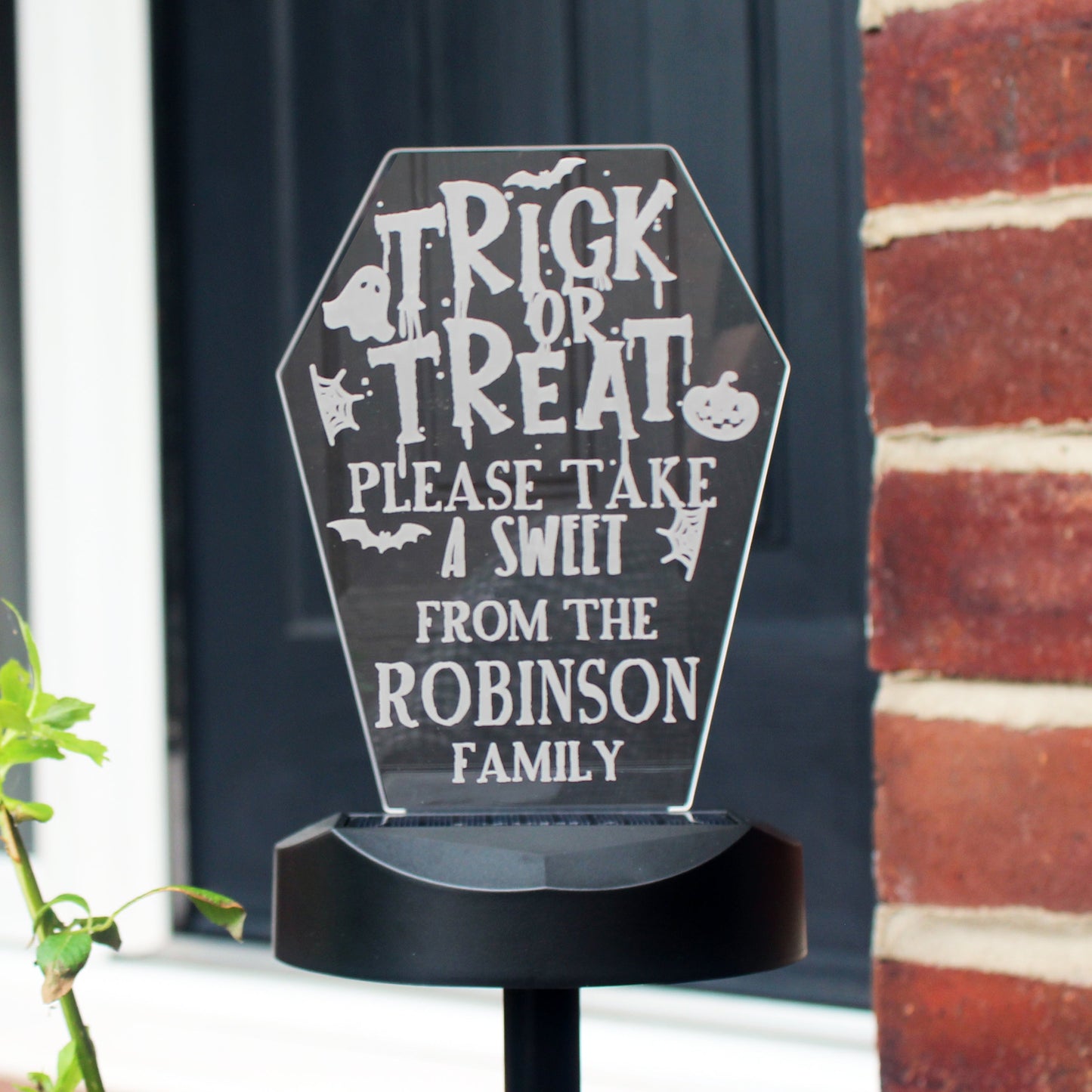 Personalised Trick or Treat Halloween Solar Light: 7 - Solar Lights By Gift Moments