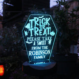 Personalised Trick or Treat Halloween Solar Light: 3 - Solar Lights By Gift Moments