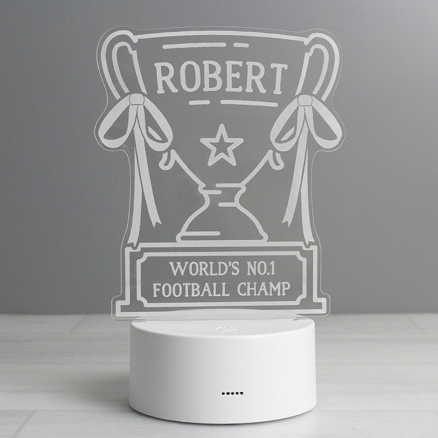 Personalised Trophy LED Colour Changing Night Light: 7 - LED Lighting By Gift Moments