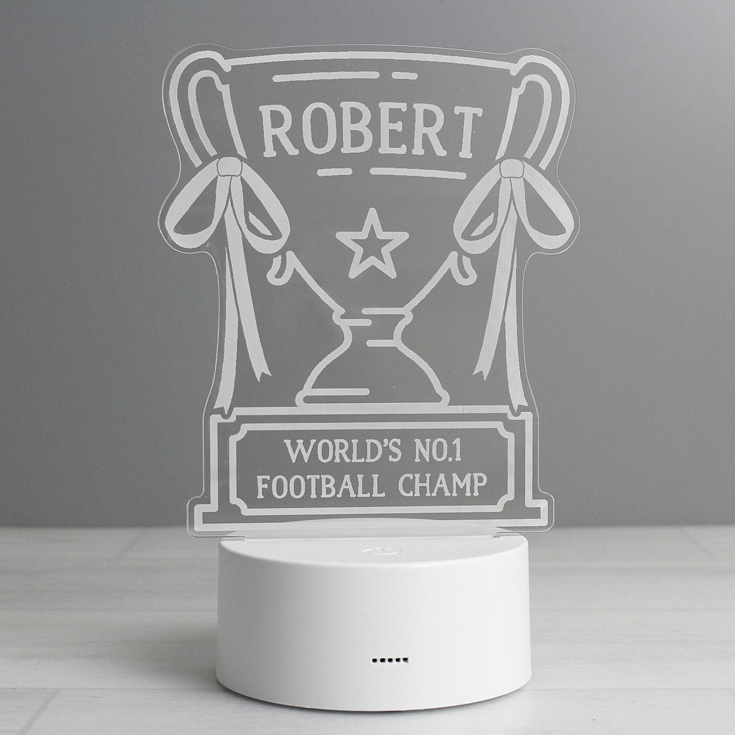 Personalised Trophy LED Colour Changing Night Light: 7 - LED Lighting By Gift Moments