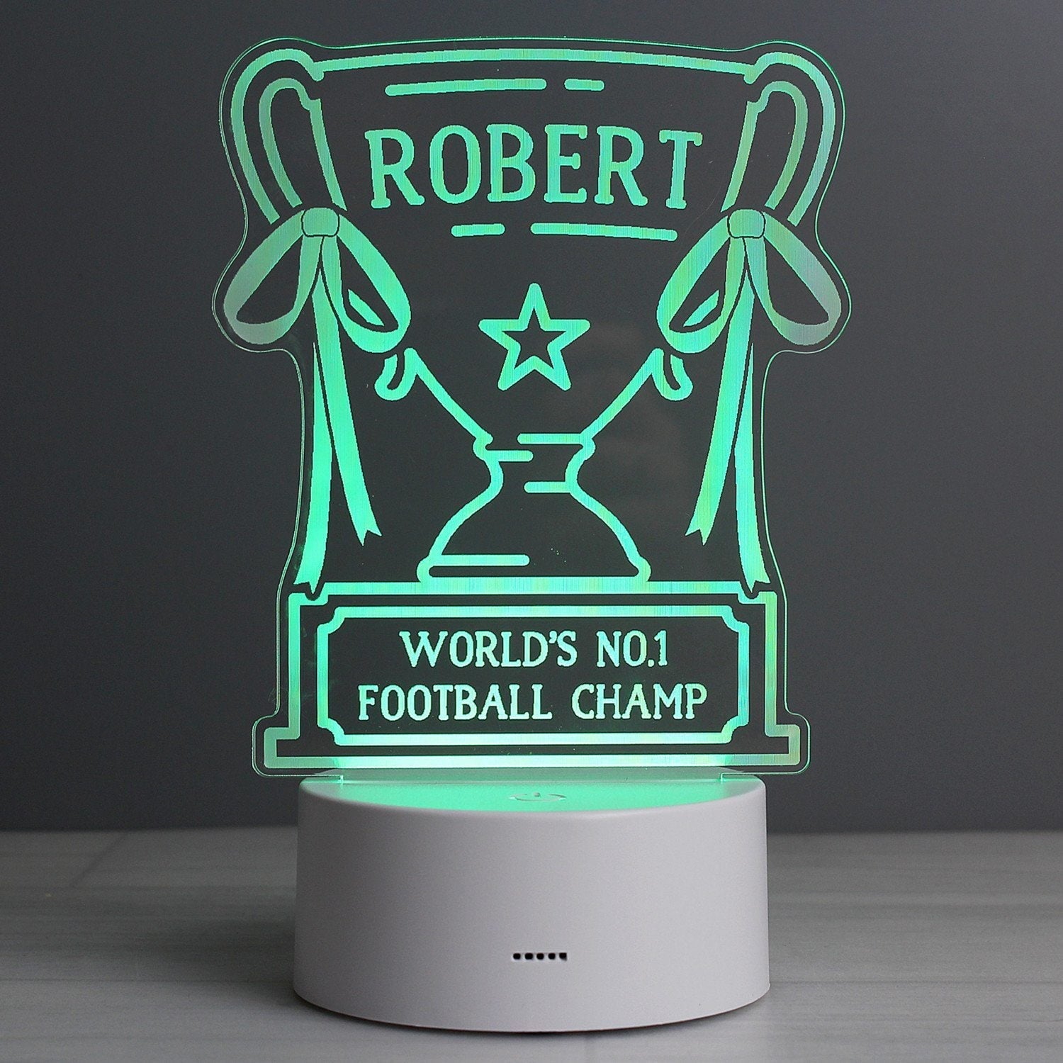 Personalised Trophy LED Colour Changing Night Light: 3 - LED Lighting By Gift Moments