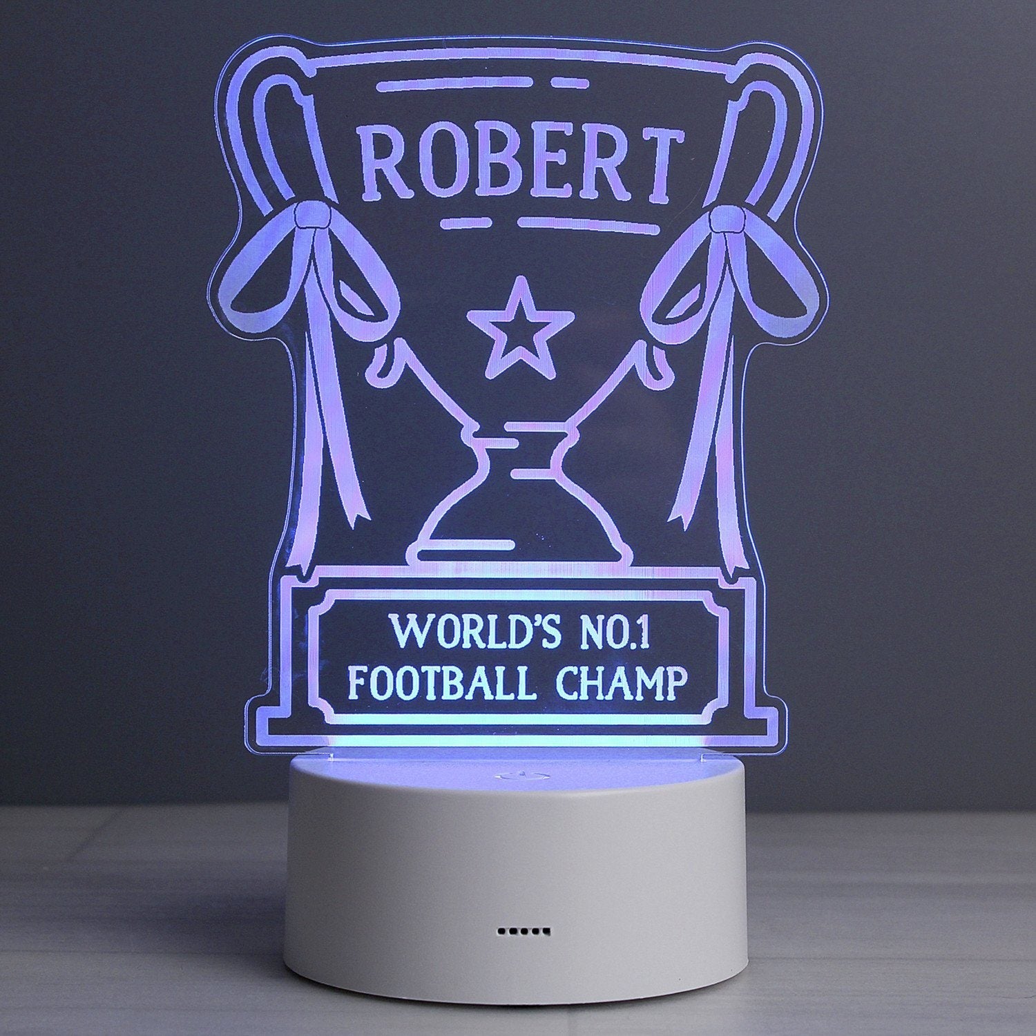 Personalised Trophy LED Colour Changing Night Light: 1 - LED Lighting By Gift Moments