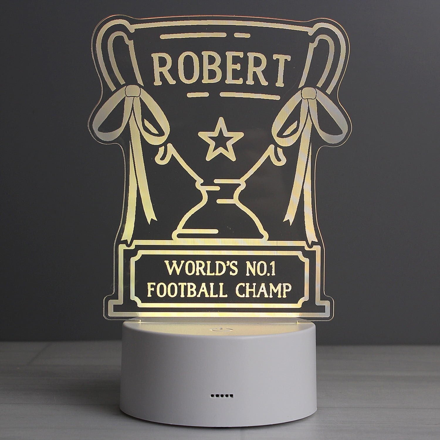 Personalised Trophy LED Colour Changing Night Light: 2 - LED Lighting By Gift Moments