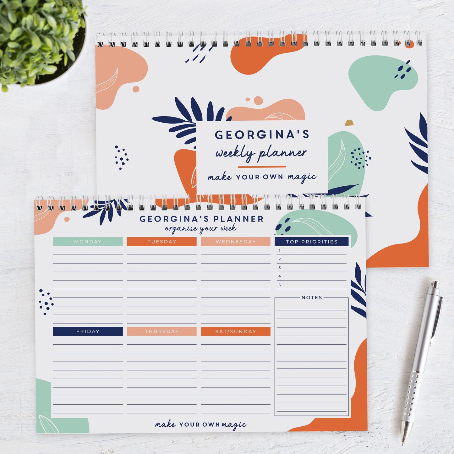 Personalised Tropical A4 Desk Planner: 4 - Calendars & Planners By Gift Moments