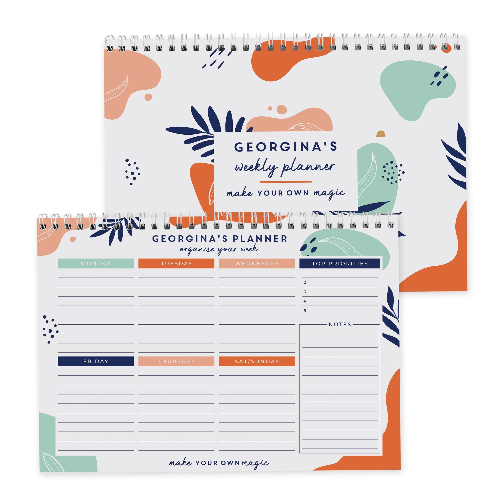 Personalised Tropical A4 Desk Planner: 7 - Calendars & Planners By Gift Moments