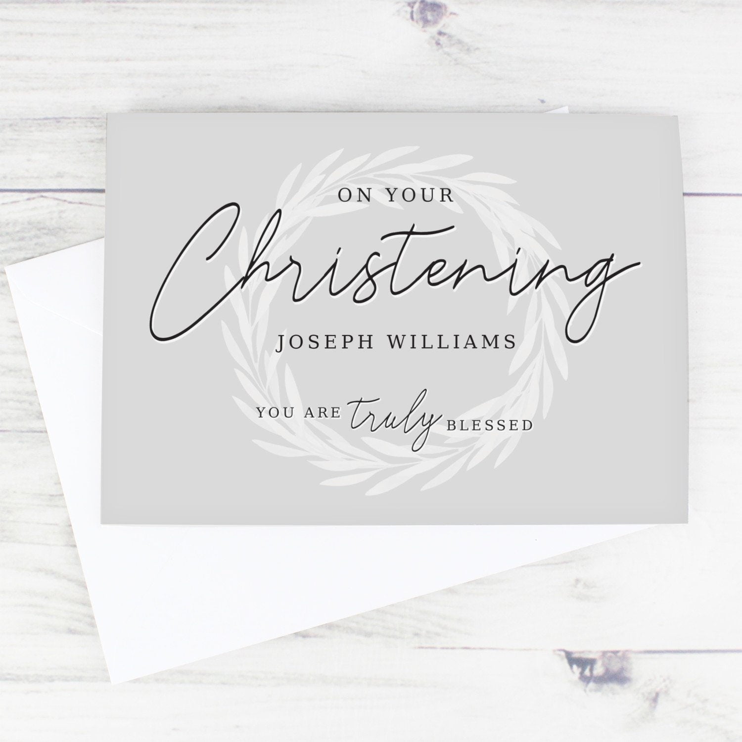 Personalised ’Truly Blessed’ Christening Card - Shop Greeting Cards At Gift Moments - 2