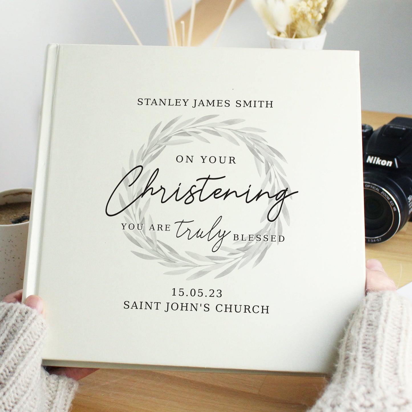 Personalised Truly Blessed Christening Square Photo Album: 3 - Photo Albums By Gift Moments