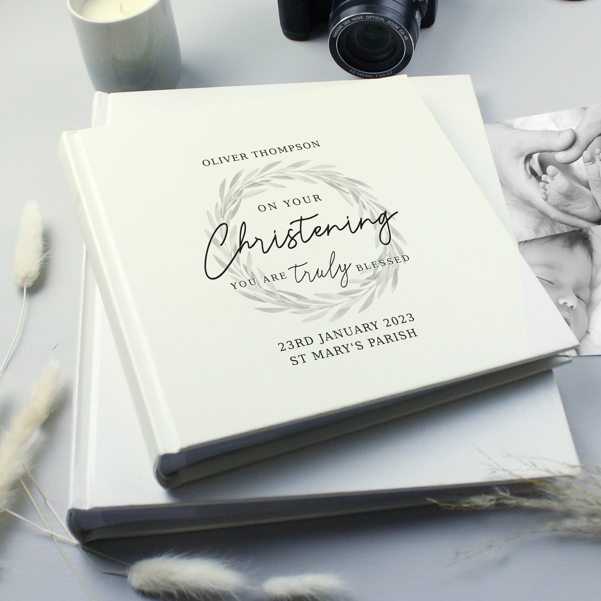 Personalised Truly Blessed Christening Square Photo Album: 2 - Photo Albums By Gift Moments