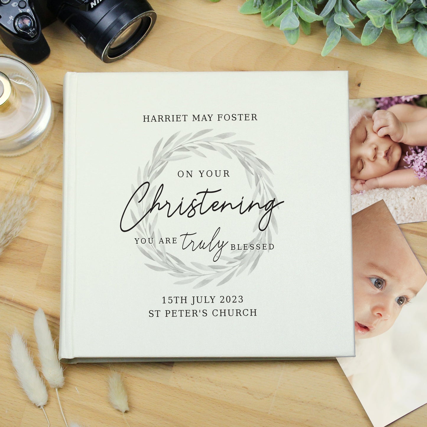 Personalised Truly Blessed Christening Square Photo Album: 5 - Photo Albums By Gift Moments