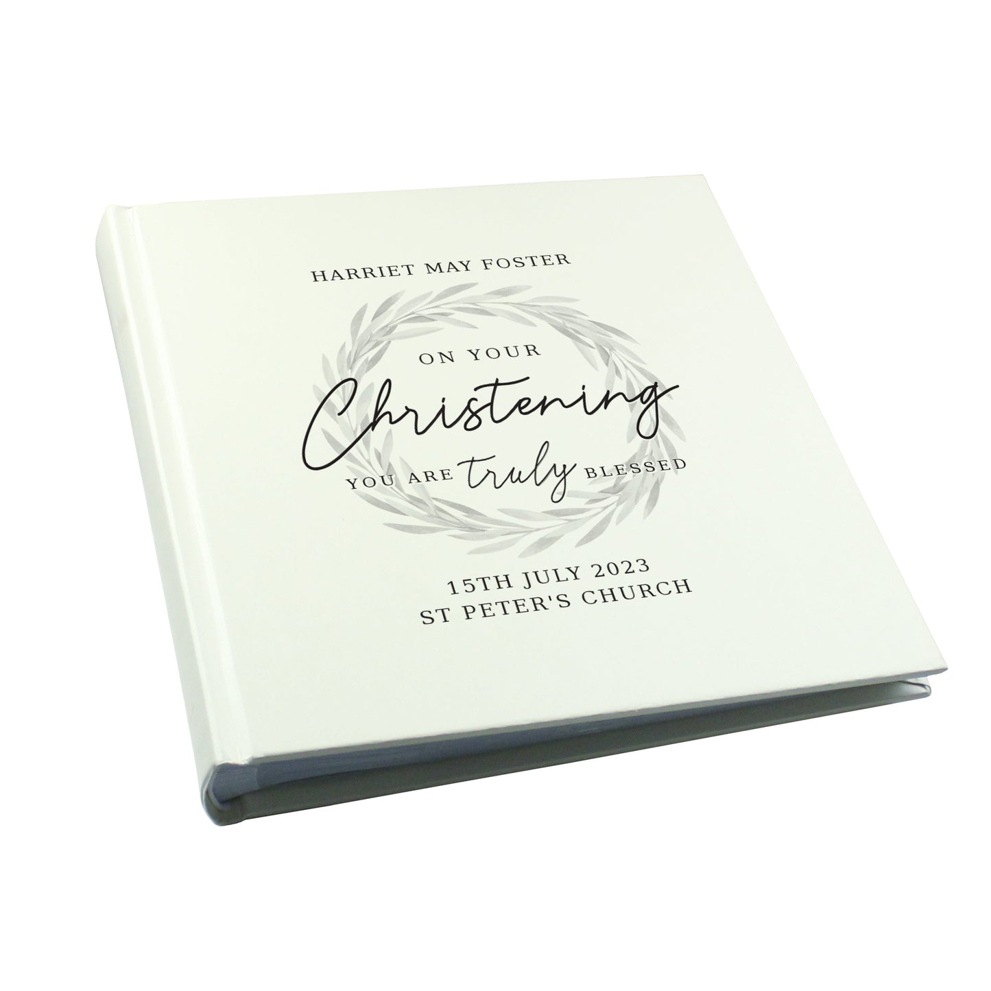 Personalised Truly Blessed Christening Square Photo Album: 7 - Photo Albums By Gift Moments