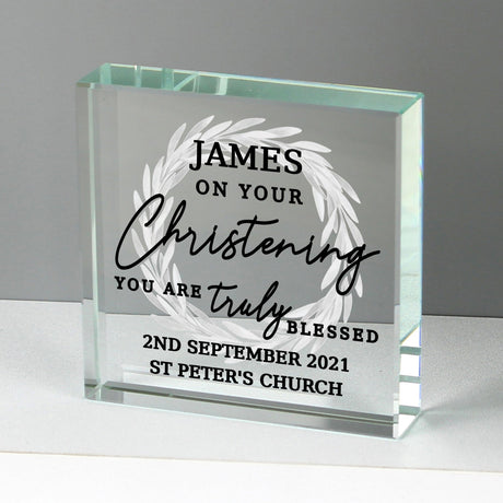 Personalised ’Truly Blessed’ Crystal Token: 2 - Crystal Tokens By Gift Moments