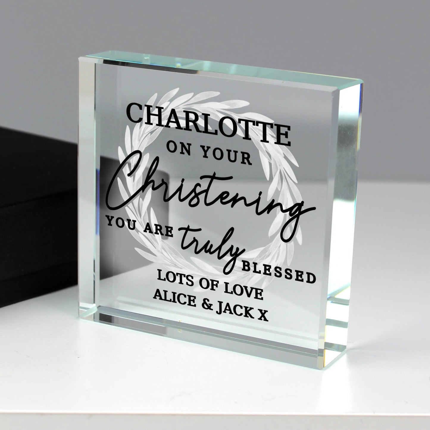 Personalised ’Truly Blessed’ Crystal Token: 3 - Crystal Tokens By Gift Moments