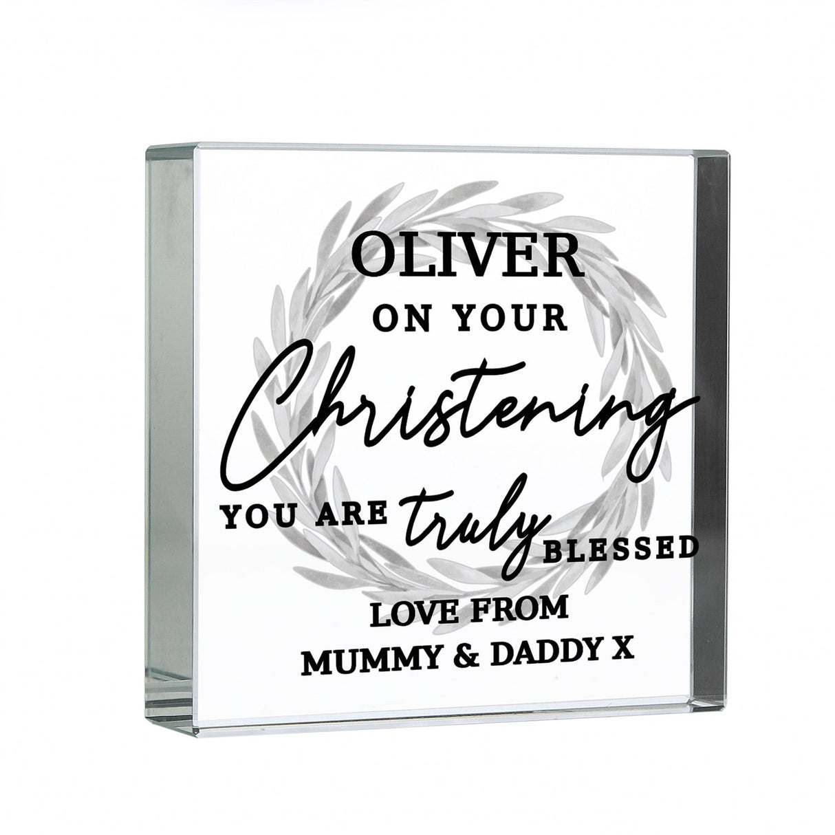 Personalised ’Truly Blessed’ Crystal Token: 4 - Crystal Tokens By Gift Moments