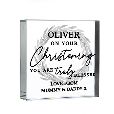 Personalised ’Truly Blessed’ Crystal Token: 4 - Crystal Tokens By Gift Moments