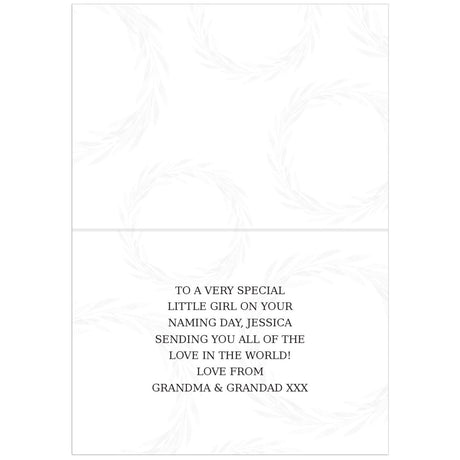 Personalised Truly Blessed Naming Day Card: 4 - Greeting Cards By Gift Moments