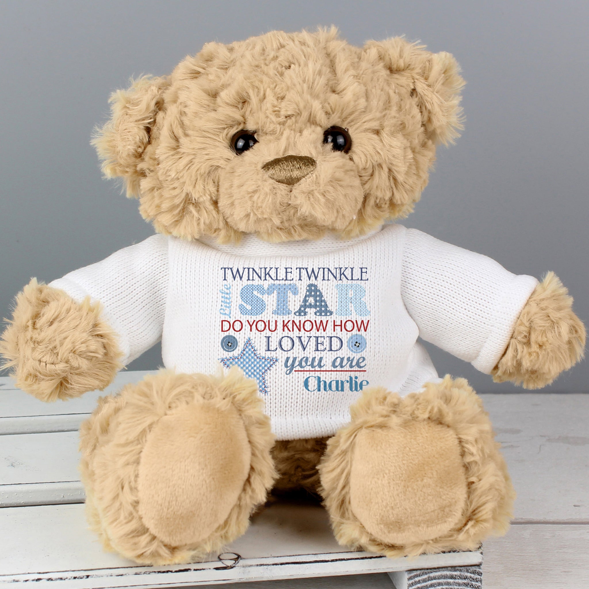 Personalised Twinkle Boys Teddy Bear: 1 - Teddy Bears & Soft Toys By Gift Moments