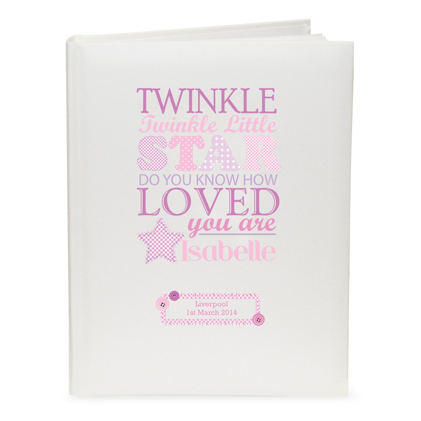 Personalised Twinkle Girls Traditional Photo Album: 2 - Photo Albums By Gift Moments