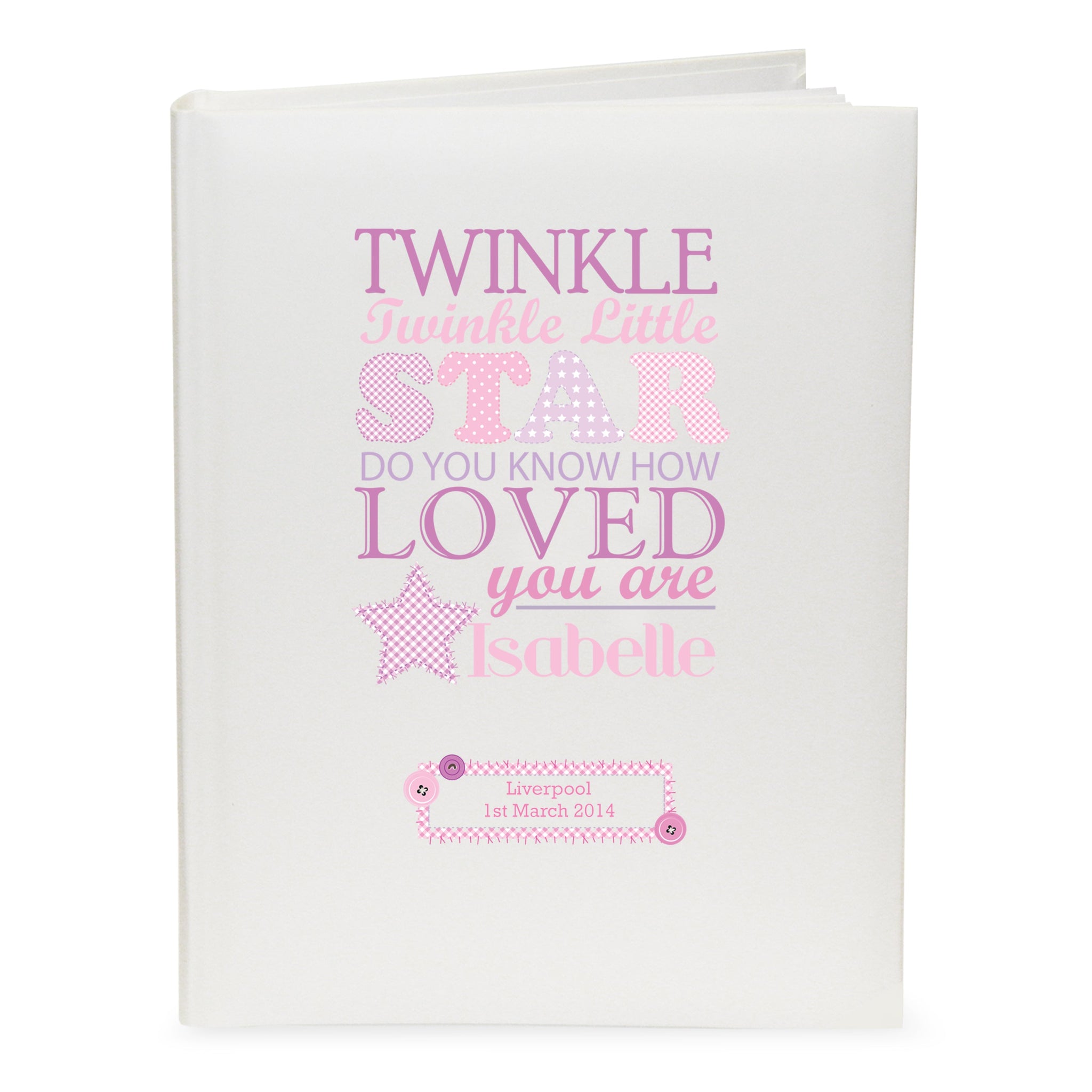 Personalised Twinkle Girls Traditional Photo Album: 2 - Photo Albums By Gift Moments