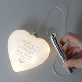 Personalised Twinkle Twinkle LED Hanging Glass Heart: 2 - LED Lighting By Gift Moments