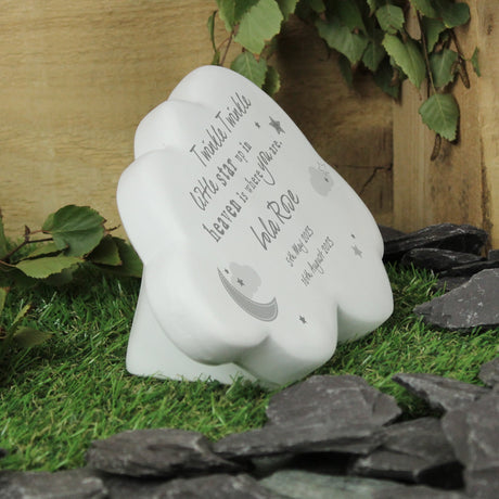 Personalised Twinkle Twinkle Resin Memorial Cloud: 4 - Memorials By Gift Moments