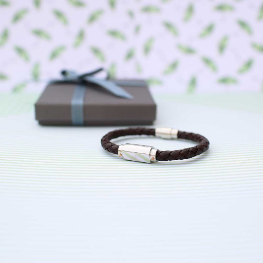 Personalised Twisted Mens Leather Bracelets: 4 - Bracelets By Gift Moments
