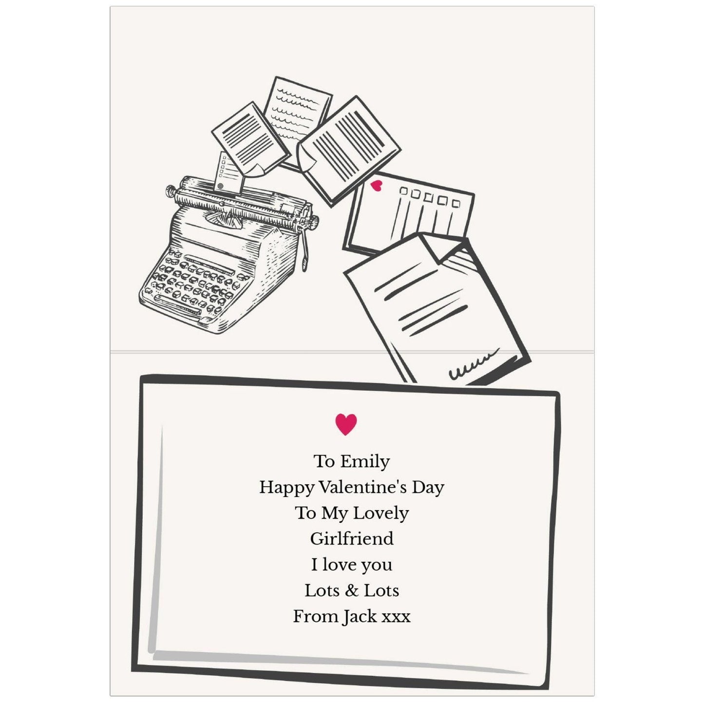 Personalised Just My Type Valentines Card: 4 - Greeting Cards By Gift Moments