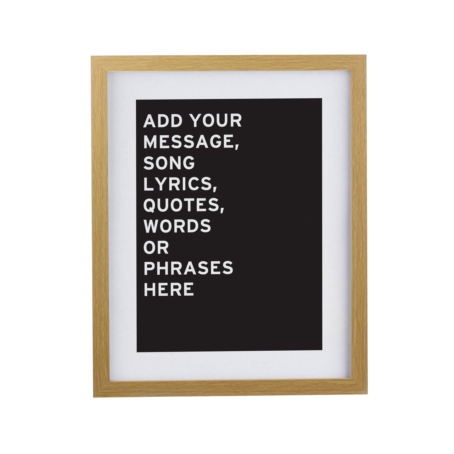 Personalised Typography Framed Prints: 7 - Framed Prints By Gift Moments
