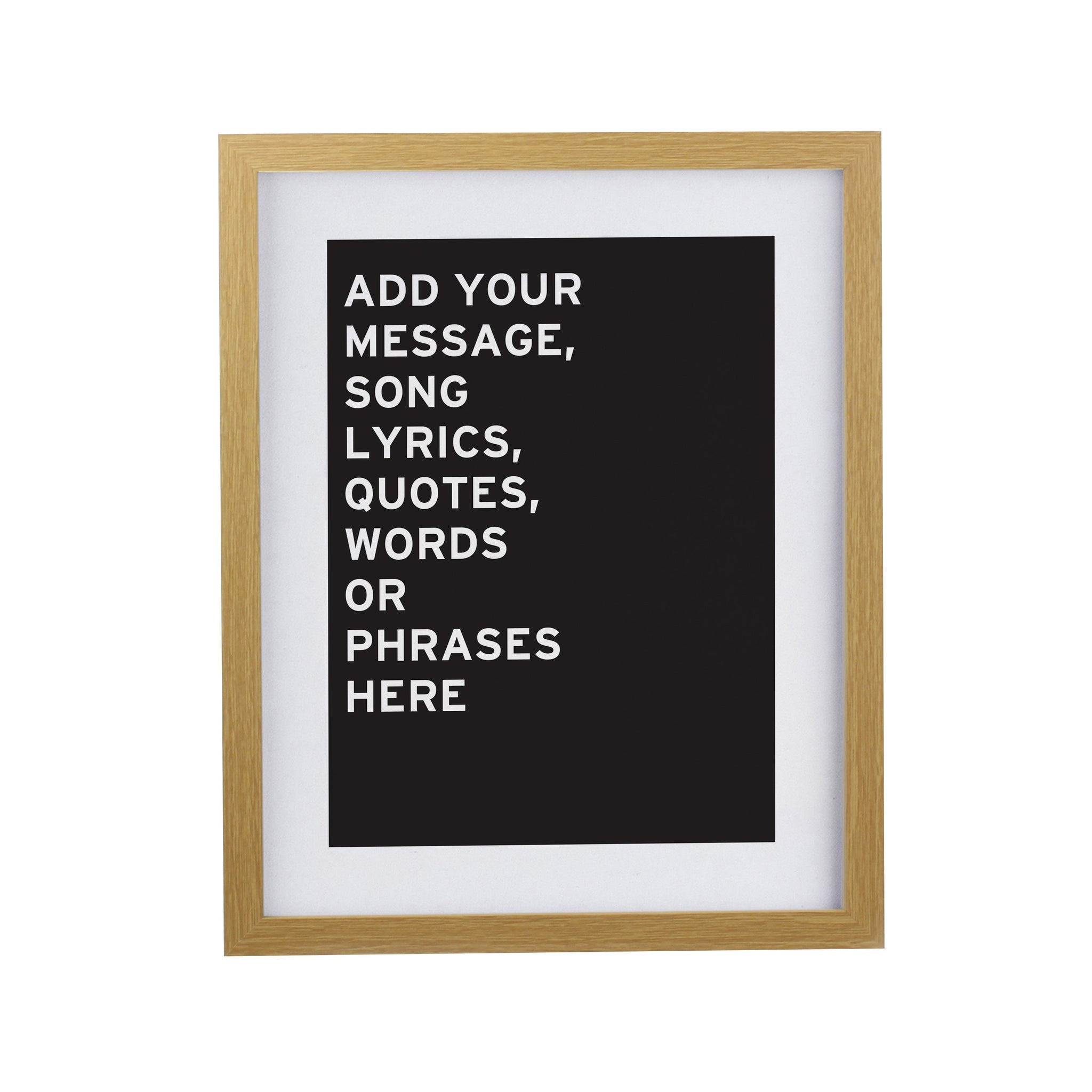 Personalised Typography Framed Prints: 7 - Framed Prints By Gift Moments