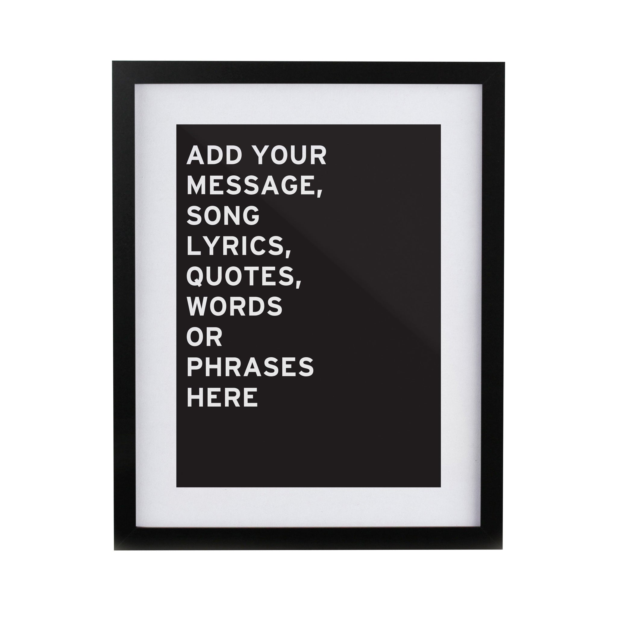 Personalised Typography Framed Prints: 8 - Framed Prints By Gift Moments