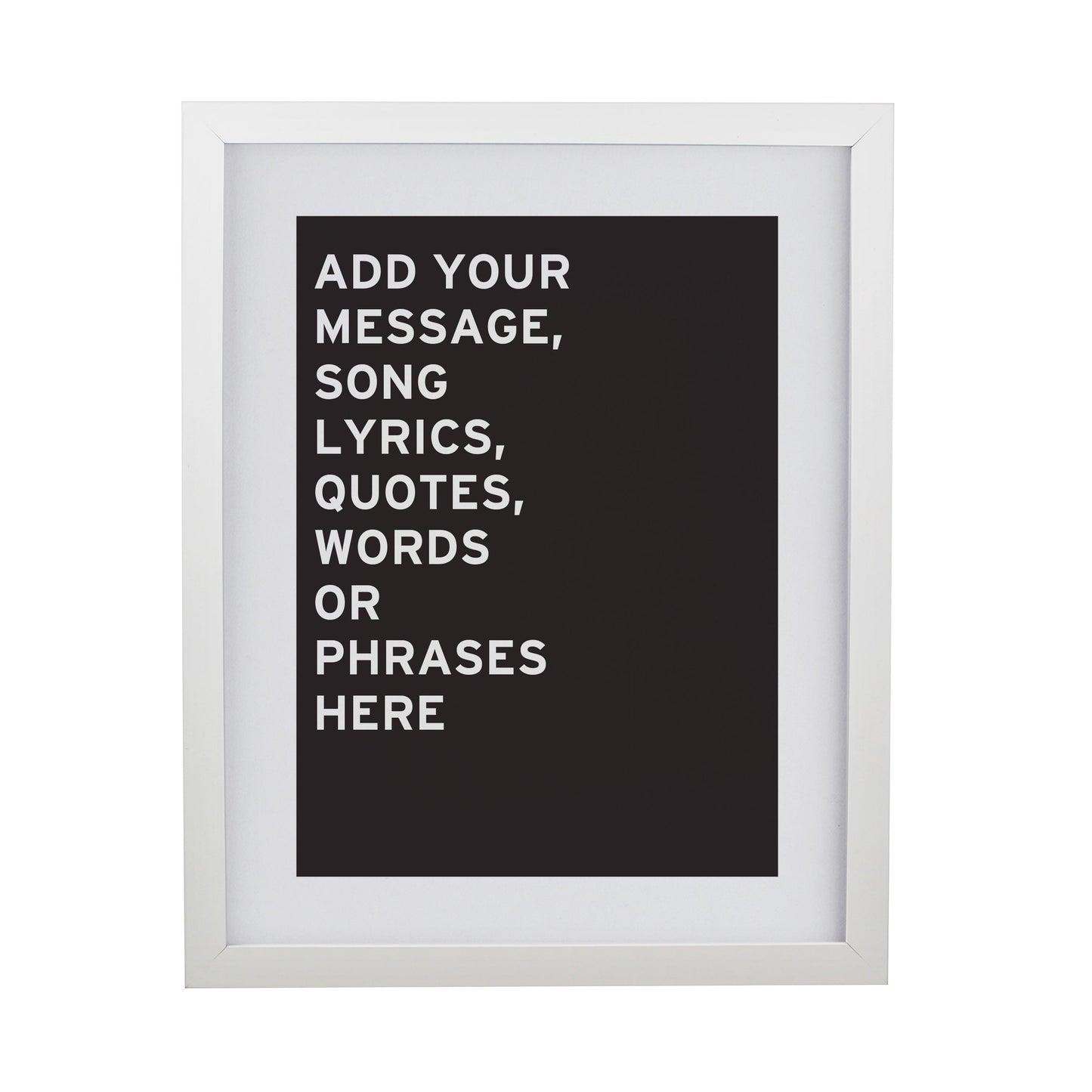 Personalised Typography Framed Prints: 9 - Framed Prints By Gift Moments