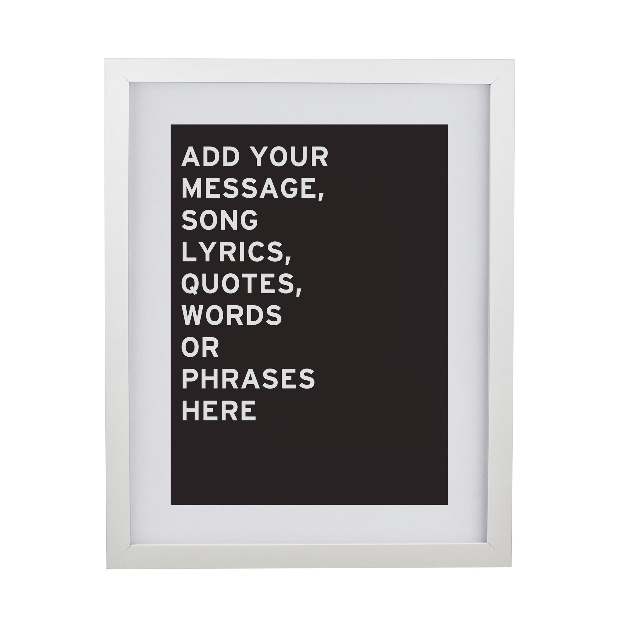Personalised Typography Framed Prints: 9 - Framed Prints By Gift Moments