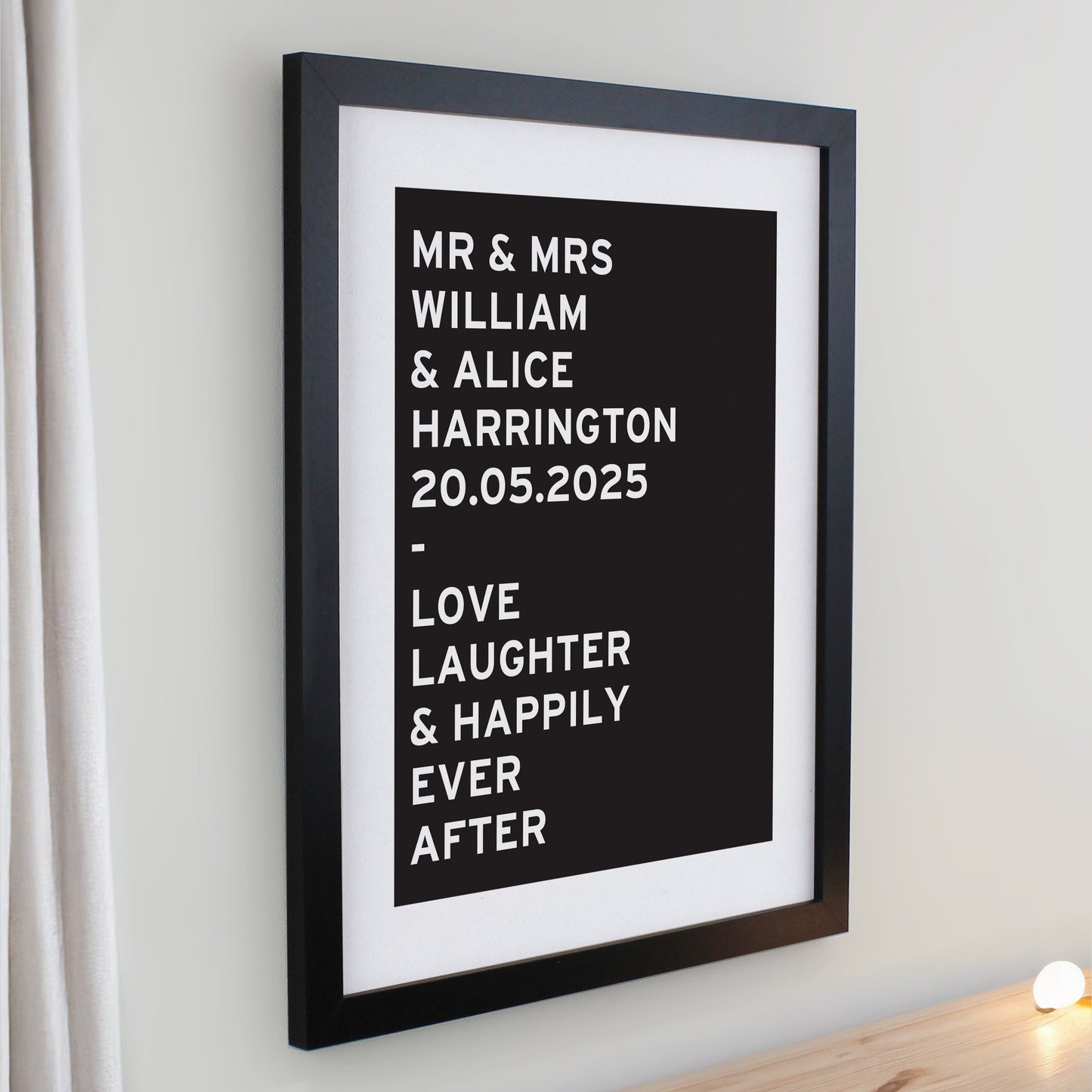 Personalised Typography Framed Prints: 5 - Framed Prints By Gift Moments