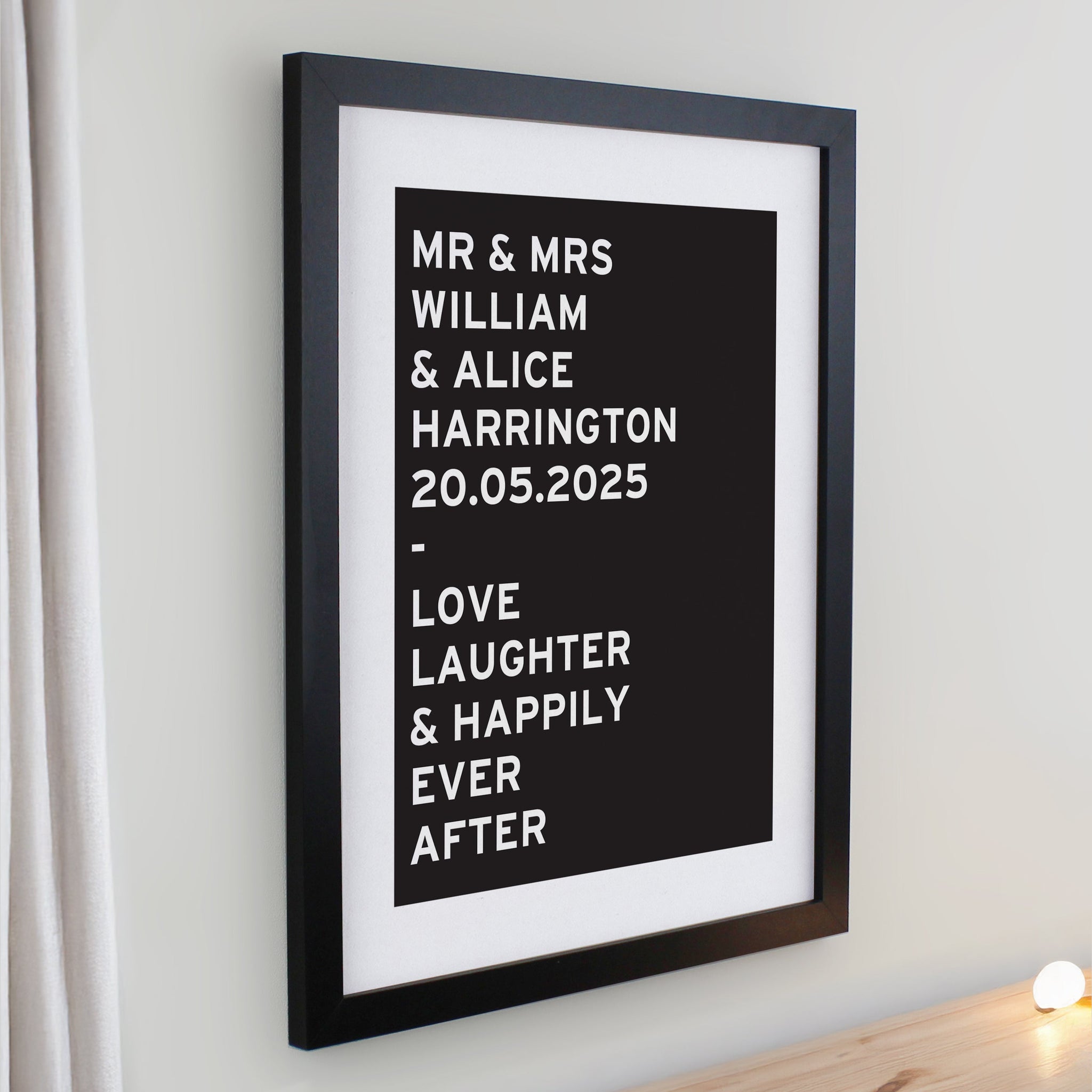 Personalised Typography Framed Prints: 5 - Framed Prints By Gift Moments