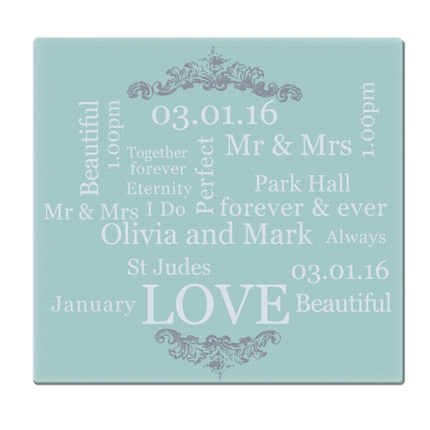Personalised Typography Glass Chopping Board/Worktop Saver: 2 - Chopping Boards By Gift Moments