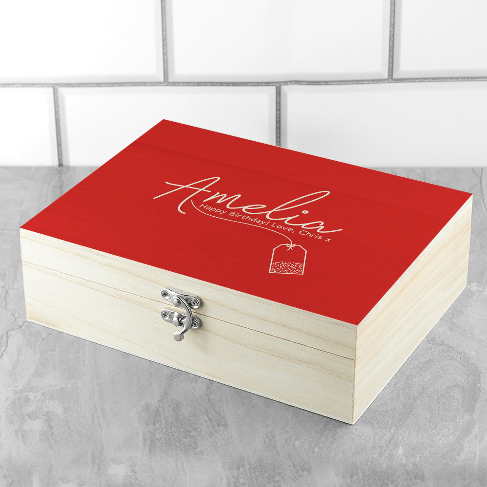 Personalised The Ultimate Cu Tea Box Selection: 5 Tea Boxes By Gift Moments