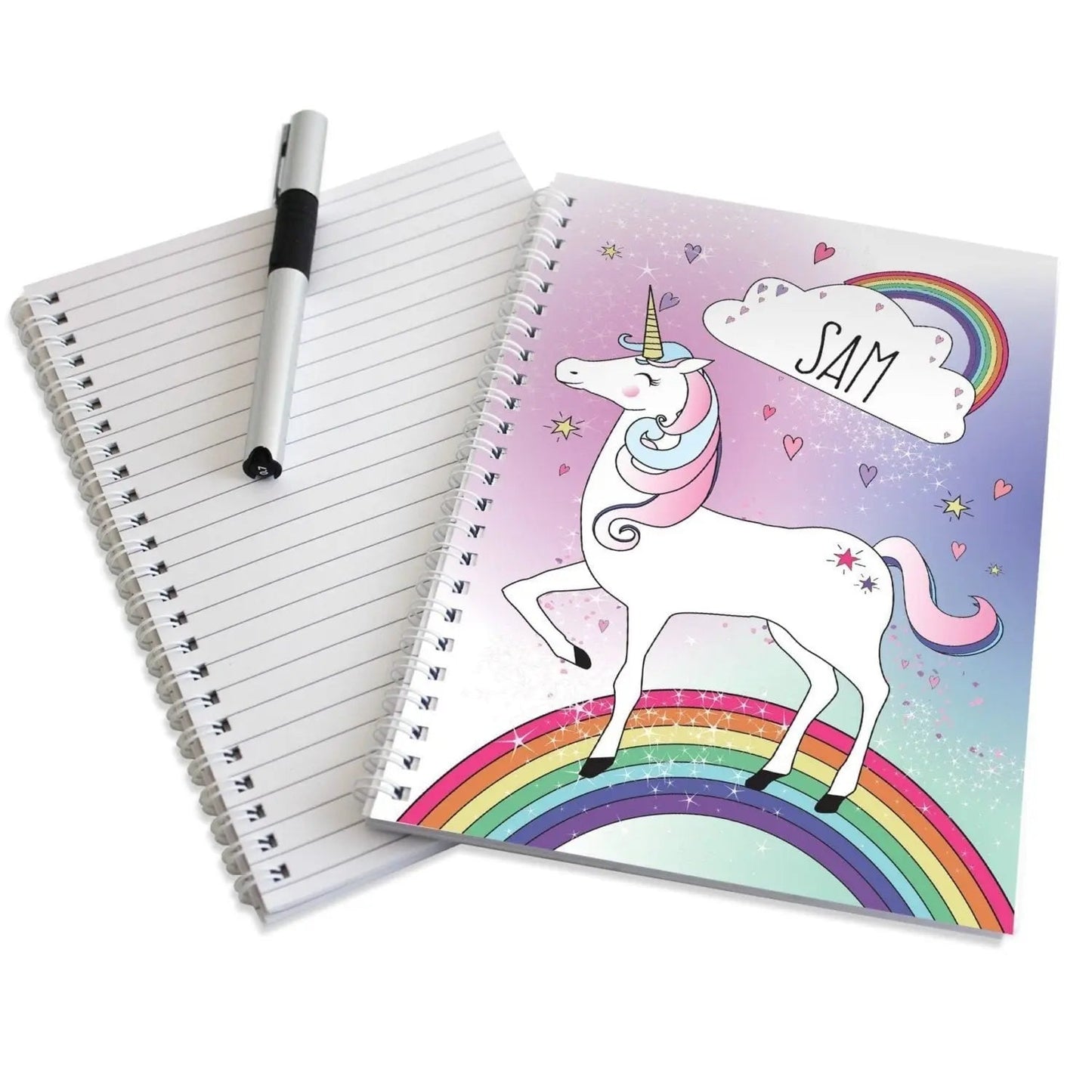 Personalised Unicorn A5 Notebook: 3 - Notebooks By Gift Moments