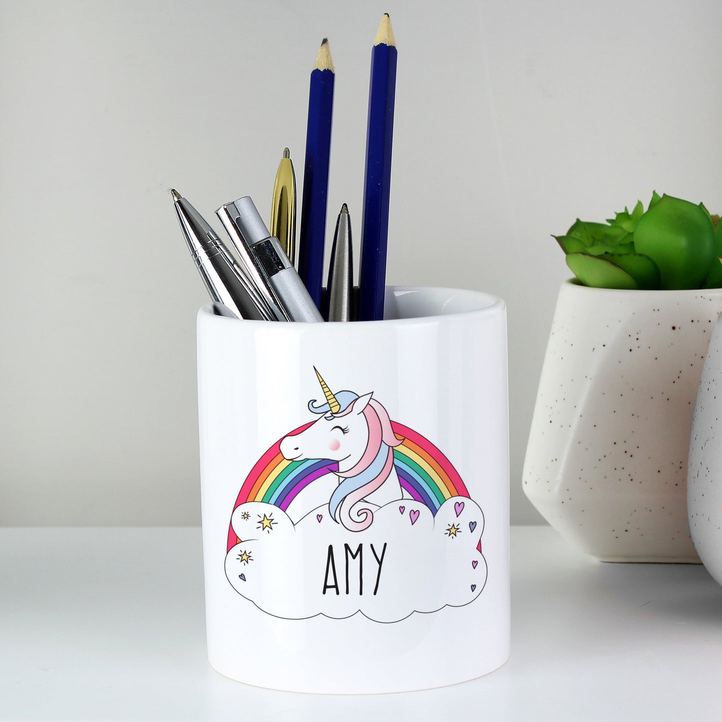 Personalised Unicorn Ceramic Storage Pot: 3 - Storage By Gift Moments