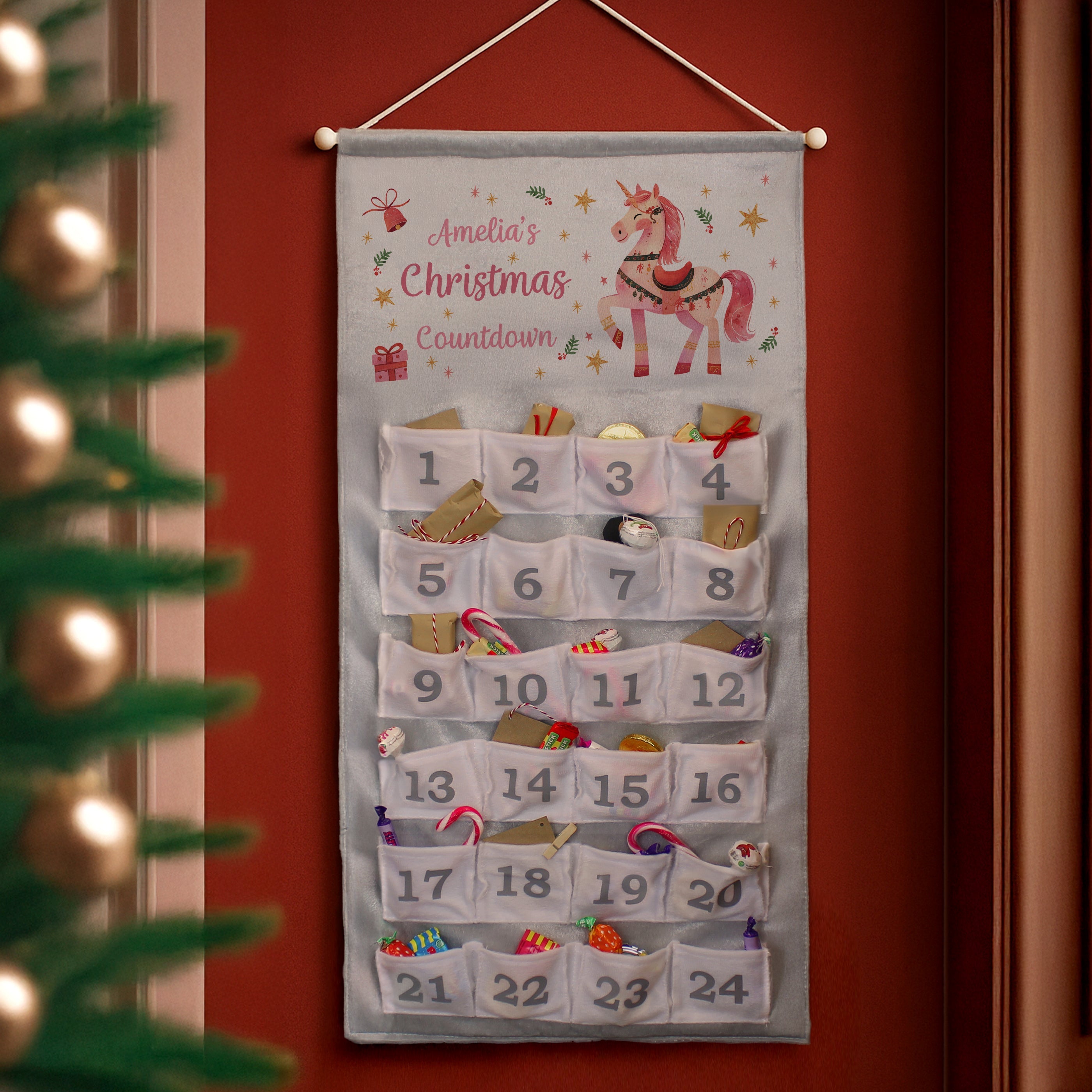Personalised Unicorn Christmas Advent Calendar - Shop Advent Calendars At Gift Moments - 1