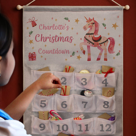 Personalised Unicorn Christmas Advent Calendar: 2 - Advent Calendars By Gift Moments