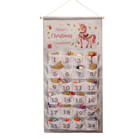 Personalised Unicorn Christmas Advent Calendar: 6 - Advent Calendars By Gift Moments