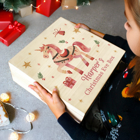Personalised Unicorn Christmas Eve Box: 1 - Storage By Gift Moments