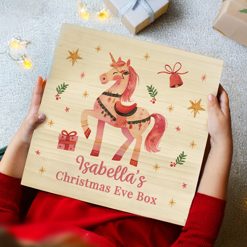 Personalised Unicorn Christmas Eve Box - Shop Storage At Gift Moments - 4