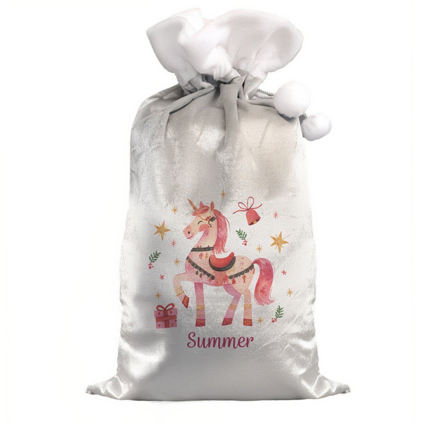 Personalised Unicorn Christmas Sack: 4 - Christmas Sacks By Gift Moments